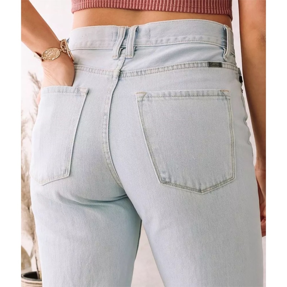 Kancan || Ultra High Waist Y2K 90s Light Washed Distressed Wide Leg - Picture 6 of 11